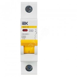 KARAT Автоматический выключатель ВА47-29 1P C 63А 4,5кА IEK