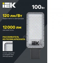 Светильник светодиодный консольный ДКУ 1011-100Ш 5000К IP65 IEK