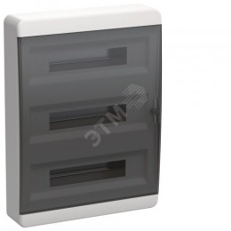 TEKFOR Корпус пластиковый ЩРН-П-54 IP41 черная прозрачная дверь IEK