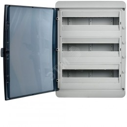 TEKFOR Корпус пластиковый КМПн-54 IP65 черная прозрачная дверь IEK