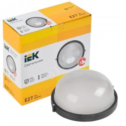 Светильник НПП1101 круг 100Вт IP54 черный IEK