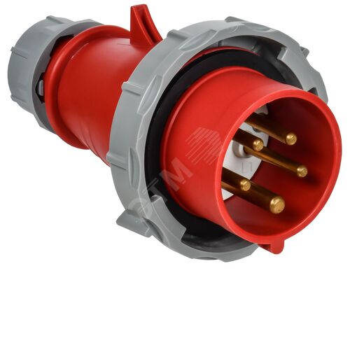 Вилка переносная с ф/и ССИ-0152ф 16А-6ч 380В 3P+PE+N IP67 IEK