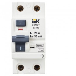 ARMAT Выключатель дифференциального тока R10N 2P 25А 30мА тип AC IEK