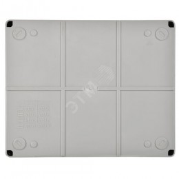 Коробка распаячная КМ41274 для открытой проводки безгалогенная (HF) 240х195х165мм IP55 5 вводов серая IEK
