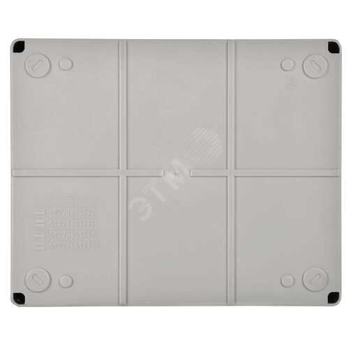 Коробка распаячная КМ41274 для открытой проводки безгалогенная (HF) 240х195х165мм IP55 5 вводов серая IEK