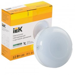 Светильник светодиодный ДПО 1002 12Вт 4000K IP54 с акустическим датчиком IEK