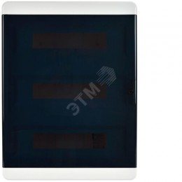 TEKFOR Корпус пластиковый ЩРН-П-54 IP41 черная прозрачная дверь IEK