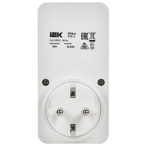 РТЭ-6 Розетка-таймер электронный 1мин 24ч 16А IP20 IEK