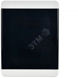 TEKFOR Корпус пластиковый ЩРВ-П-24 IP41 черная прозрачная дверь IEK