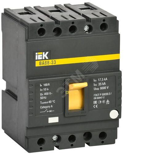 Выключатель автоматический ВА88-33 3Р 160А 35кА IEK