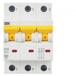 KARAT Автоматический выключатель ВА47-60M 3P C 10А 6кА IEK