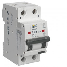 ARMAT Автоматический выключатель дифференциального тока B10N 2P C32 30мА тип AC IEK