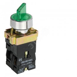Переключатель LAY5-BK2365 2 положения зеленый NO+NC IEK