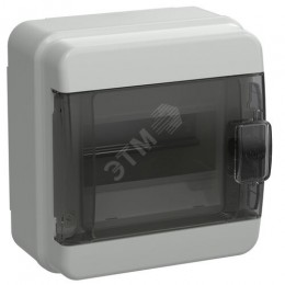 TEKFOR Корпус пластиковый КМПн-6 IP65 черная прозрачная дверь IEK