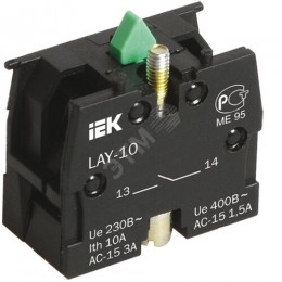 Контактный блок для светосигнальной арматуры 1NO LAY5 IEK