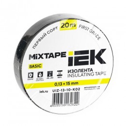 MIXTAPE BASIC Изолента 0,13х15мм черная 20м IEK