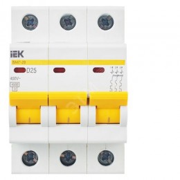 KARAT Автоматический выключатель ВА47-29 3P D 25А 4,5кА IEK