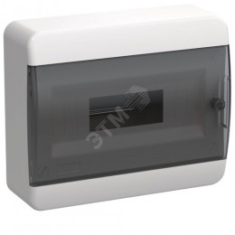 TEKFOR Корпус пластиковый ЩРН-П-12 IP41 черная прозрачная дверь IEK