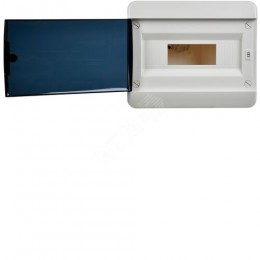 TEKFOR Корпус пластиковый ЩРН-П-12 IP41 черная прозрачная дверь IEK