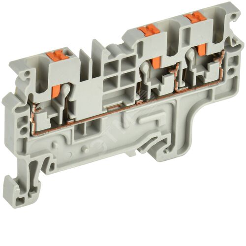 ARMAFIX Клемма пружин. Push-in CP-MC 3 вывода 2,5мм2 серая IEK