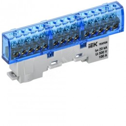 TEKFOR Шина N ''ноль'' изолированная на универсальном держателе 6х9-14-С IEK