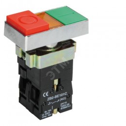 Кнопка управления LAY5-BW8465 ''I-O'' сдвоенная с подсветкой NO+NC IEK