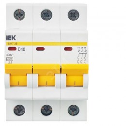 KARAT Автоматический выключатель ВА47-29 3P D 40А 4,5кА IEK