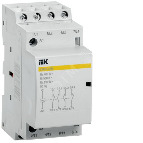Контактор модульный КМ20-22М AC IEK