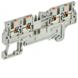 ARMAFIX Клемма пружин. Push-in CP-MC 4 вывода 1,5мм2 серая IEK