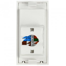 Розетка компьютерная РКИ-10-00-П RJ-45 UTP кат.5e (на 1 модуль) ПРАЙМЕР белая IEK
