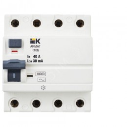 ARMAT Выключатель дифференциального тока R10N 4P 40А 30мА тип AC IEK