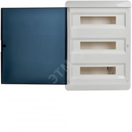 TEKFOR Корпус пластиковый ЩРН-П-54 IP41 черная прозрачная дверь IEK