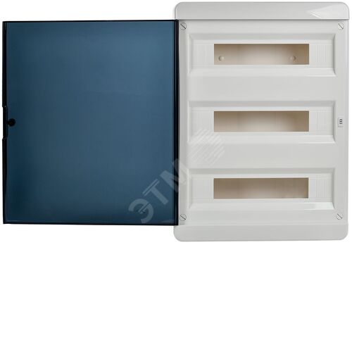 TEKFOR Корпус пластиковый ЩРВ-П-54 IP41 черная прозрачная дверь IEK