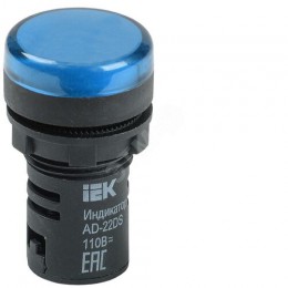 Лампа AD22DS(LED)матрица d=22мм синий 24В AC/DC IEK