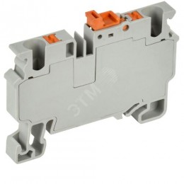 ARMAFIX Клемма пружин. Push-in CP-DT измерит. нож. разм. 4мм2 серая IEK