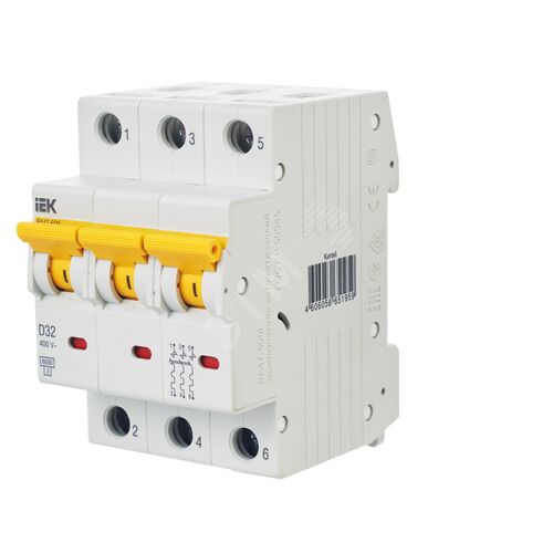 KARAT Автоматический выключатель ВА47-60M 3P D 32А 6кА IEK