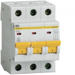 KARAT Автоматический выключатель ВА47-29 3P D 50А 4,5кА IEK