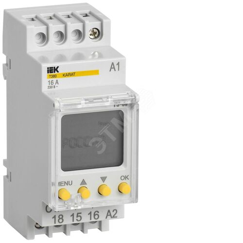 Таймер ТЭ80 цифровой 16А 230В на DIN-рейку KARAT IEK