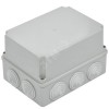 Коробка распаячная КМ41245 для открытой проводки безгалогенная (HF) 190х140х120мм IP44 10 гермовводов серая IEK