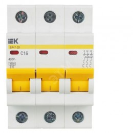 KARAT Автоматический выключатель ВА47-29 3P C 16А 4,5кА IEK