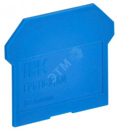 Заглушка для колодки клеммной CTS 2,5/4мм2 синяя IEK