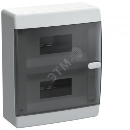 UNION Compact Корпус пластиковый ЩРН-П-18 IP41 черная прозрачная дверь IEK