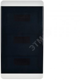 TEKFOR Корпус пластиковый ЩРВ-П-36 IP41 черная прозрачная дверь IEK