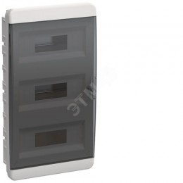 TEKFOR Корпус пластиковый ЩРВ-П-36 IP41 черная прозрачная дверь IEK