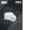 Датчик движения ДД-009 1100Вт 180град 12м IP44 черный IEK