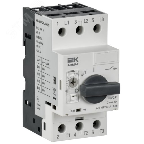 Выключатель автоматический защиты двигателя A1 GV2P 0,1-0,16А