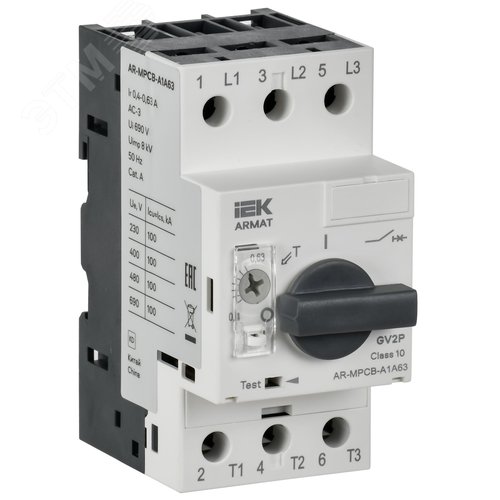 Выключатель автоматический защиты двигателя A1 GV2P 0,4-0,63А