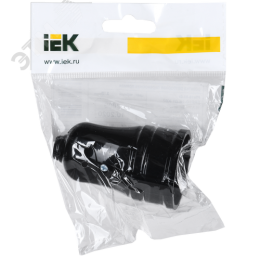 Гнездо штепсельное с заземлением черное 16А