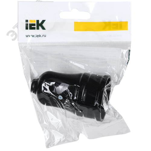 Гнездо штепсельное с заземлением черное 16А