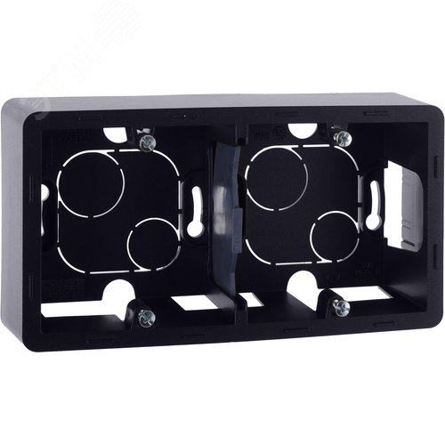 Коробка для накладного монтажа 2-местная антрацит INSPIRIA